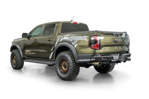 Ford Ranger Raptor Bumper - Rear - Addictive Desert Designs - Edge - Hammer Black with Satin Black Panels - `24-`26